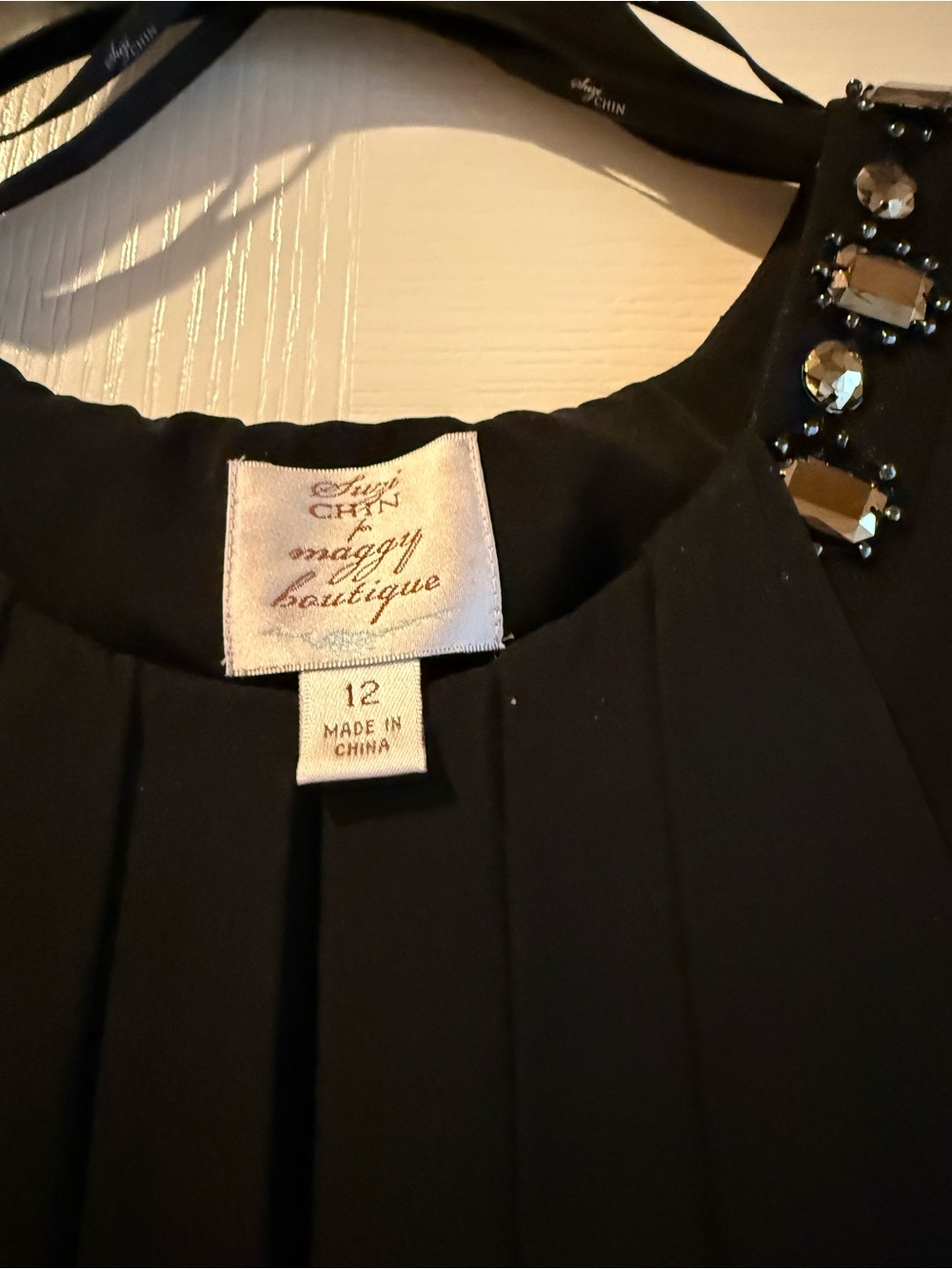 Embellished Black Women's Dress